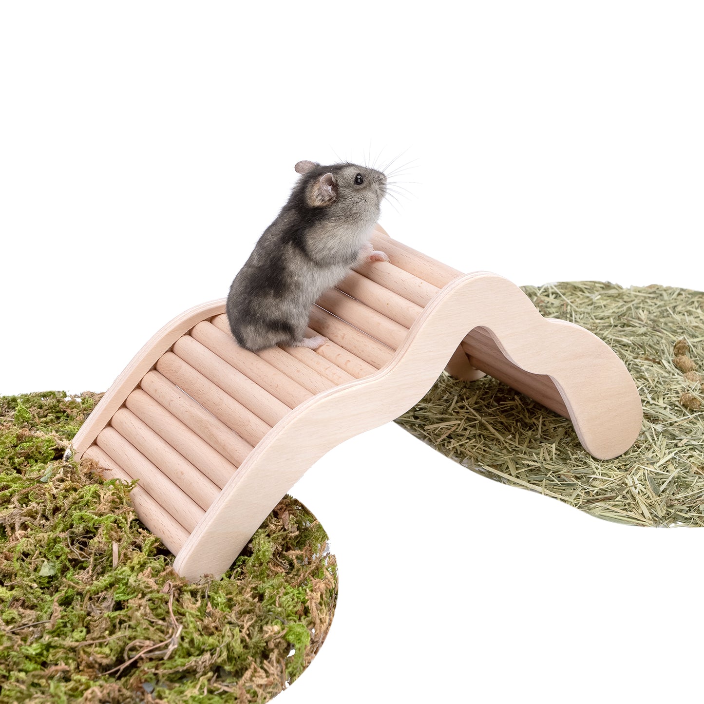 Niteangel Hamster Climbing Toy Wooden Ladder Bridge for Hamsters Gerbils Mice and Small Animals