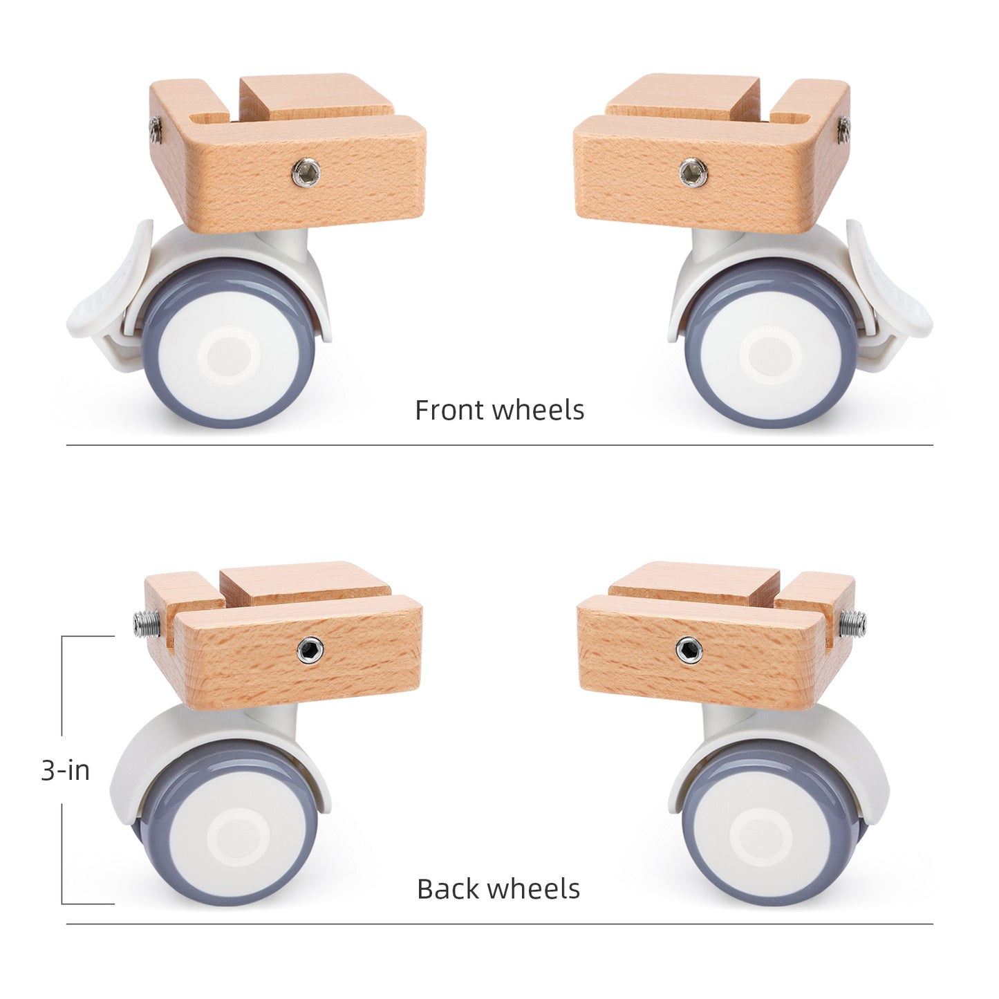 Niteangel Supplement Universal Wheel - Only Fits for Niteangel Vista Series - MDF Aspen Hamster Cage to Move Your Hamster Cage Simply (For Niteangel Vista - Oblique Opening Door)